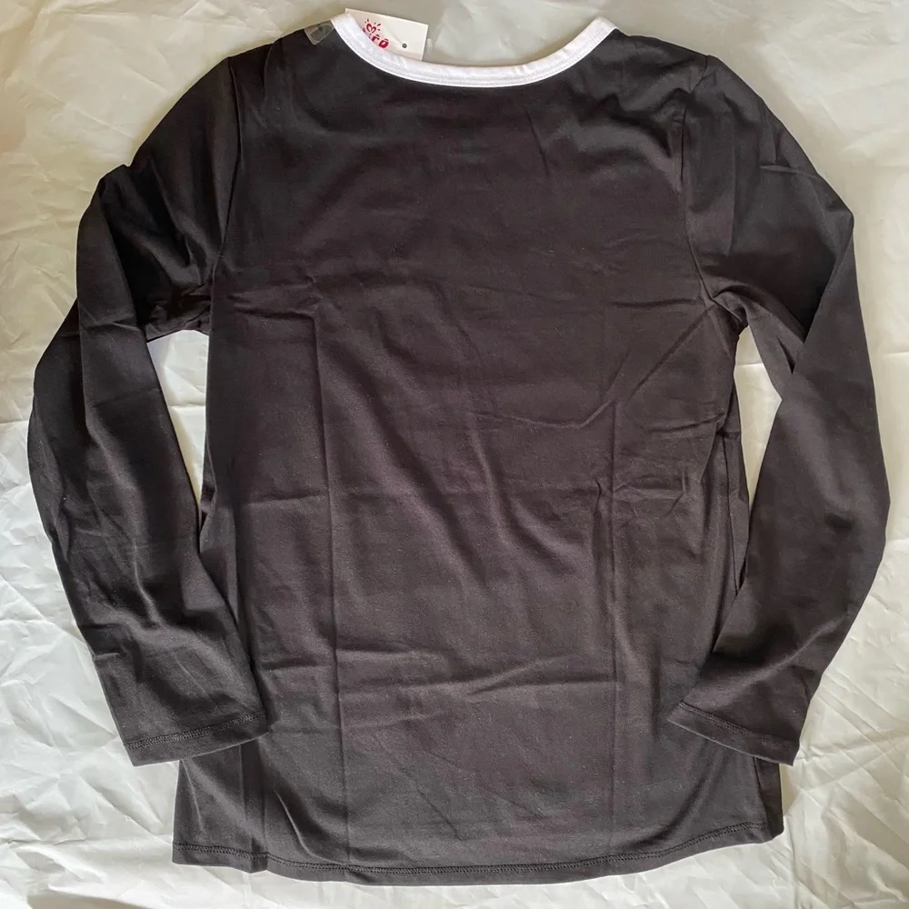 Justice black long sleeve T size 8